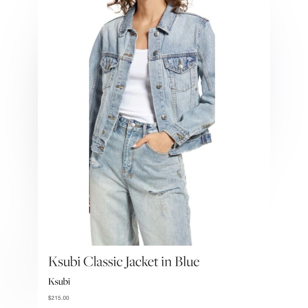 Ksubi Classic Denim Jacket in Underrated Blue Size Medium